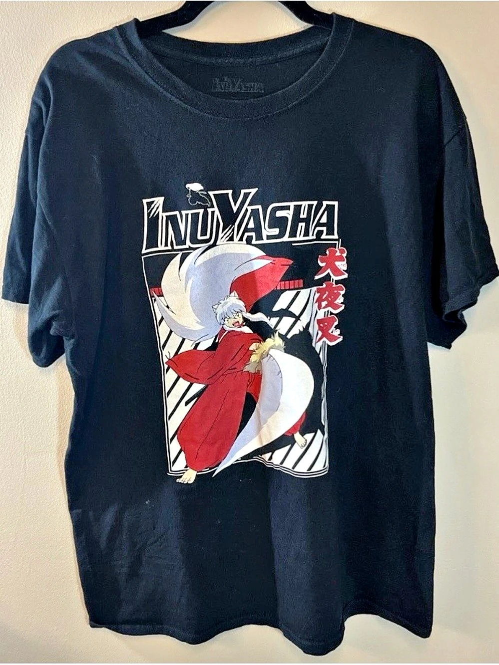 Inuyasha Graphic Tee Short Sleeve Black & Red